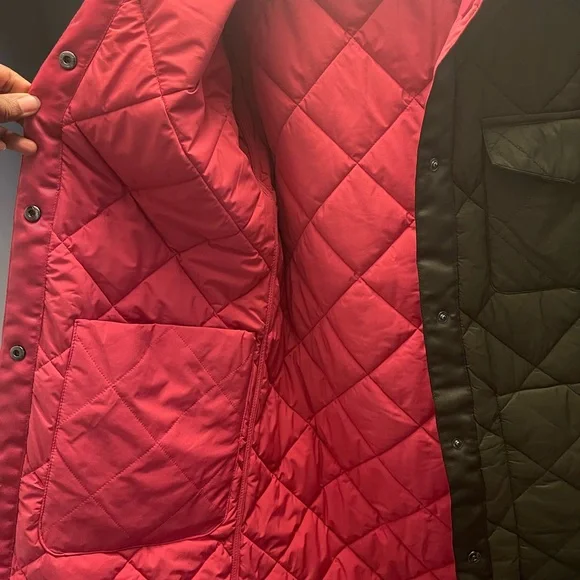 NVLT Quilted Long Green Coat - Picture 4 of 14